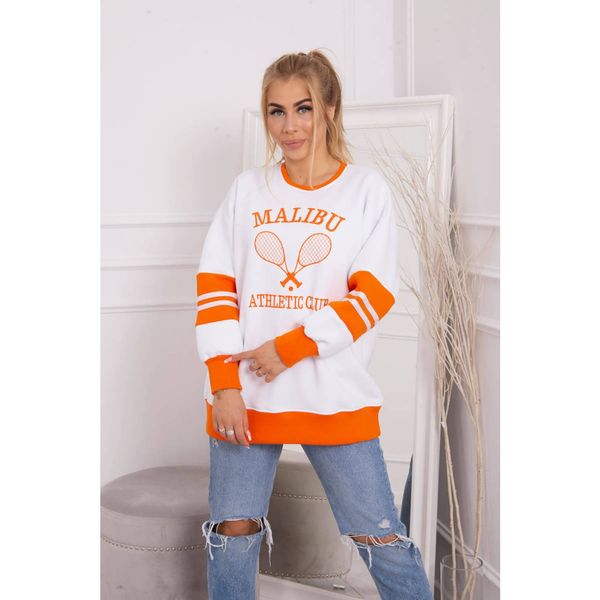 Kesi Malibu insulated sweatshirt white + orange