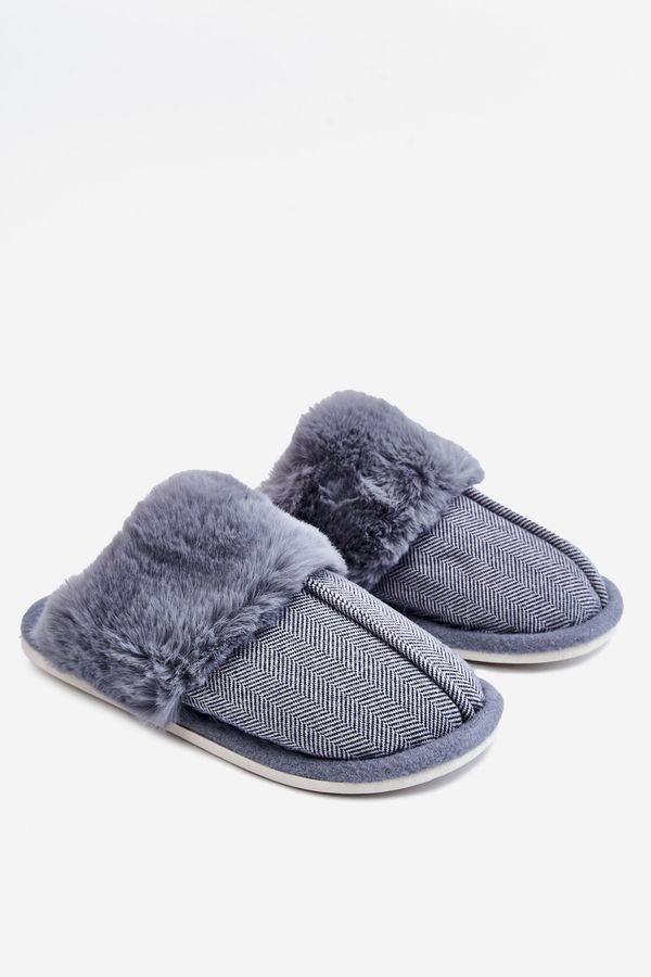 Kesi Men's warm slippers navy blue Marcus