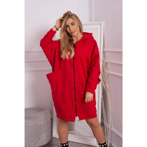 Kesi Oversize insulated sweatshirt red