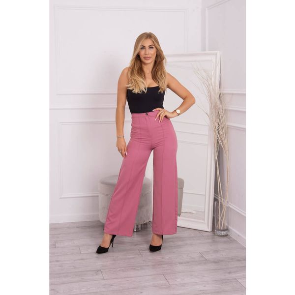 Kesi Pants with a wide leg dark pink