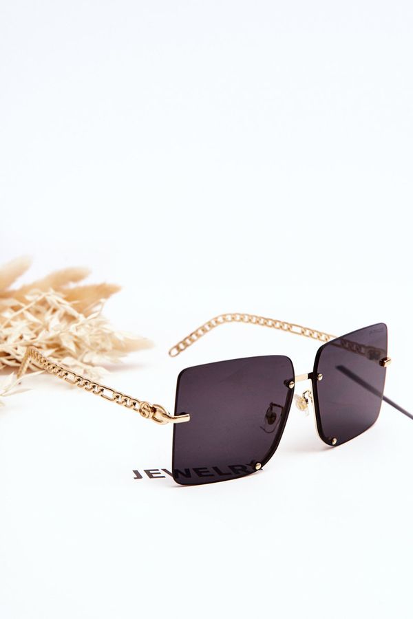 Kesi Prius V508 Square Sunglasses Gold and Black