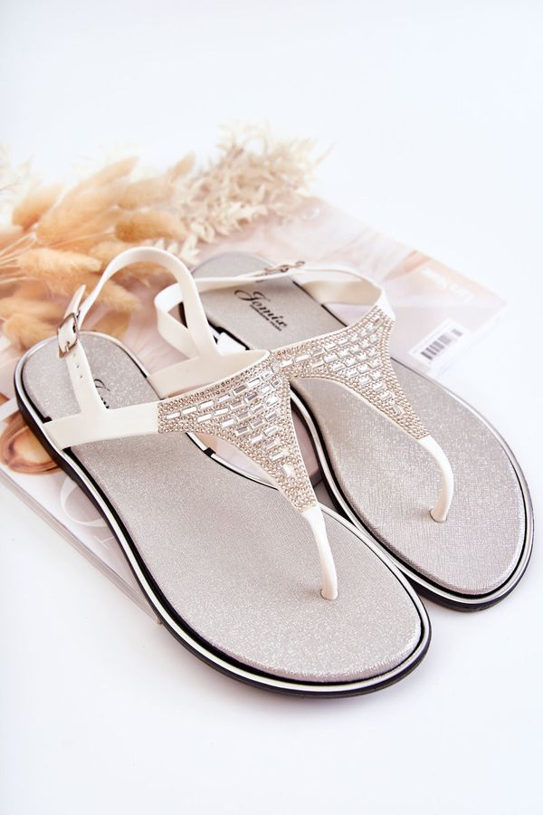 Kesi Sandals flip-flops with ornaments White Atlanta
