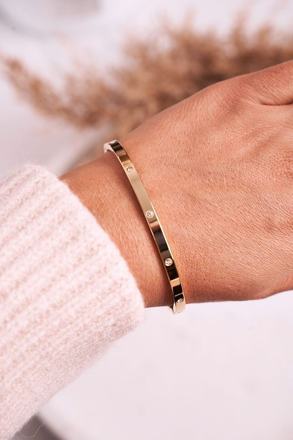 Kesi Steel bracelet with cubic zircon golden Lauren