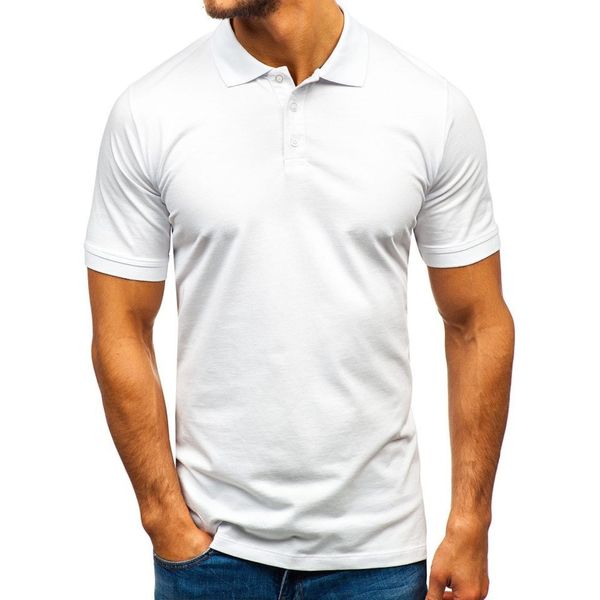 Kesi Stylish men's polo shirt 9025 - white,