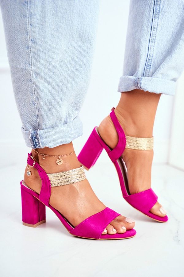 Kesi Suede Fuchsia Enjoy Women's High Heel Sandals