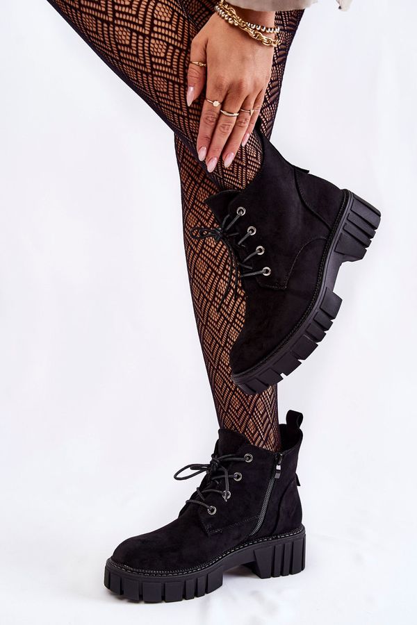 Kesi Suede warm lace-up boots Black Bjorg
