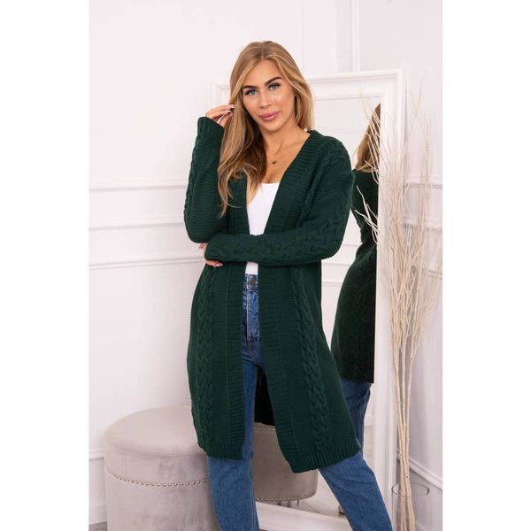 Kesi Sweater Cardigan weave the braid dark green