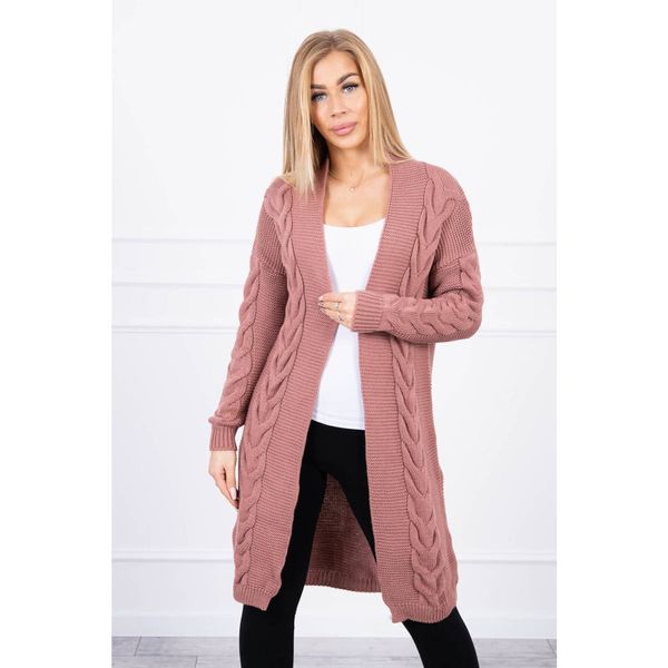 Kesi Sweater Cardigan weave the braid dark pink