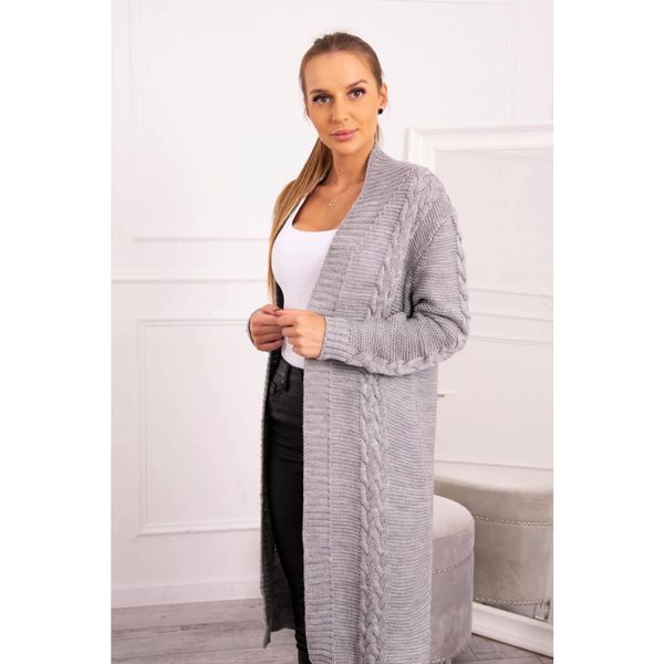 Kesi Sweater Cardigan weave the braid gray