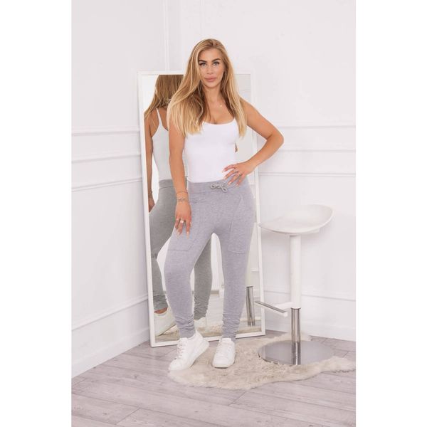 Kesi Sweatpants tied at the waist gray