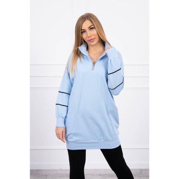 Kesi Sweatshirt with zipper and pockets azure