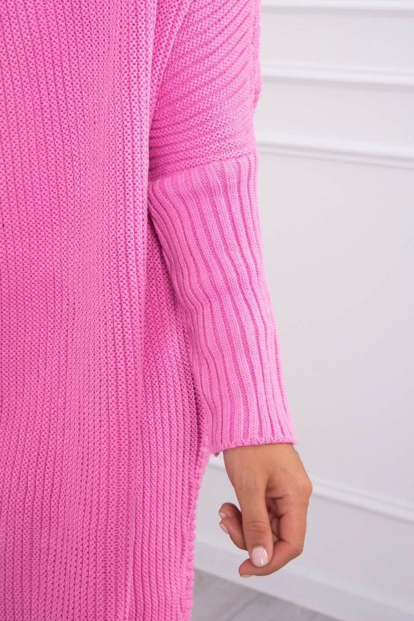 Kesi Sweter z rękawem batwing jasnoróżowym