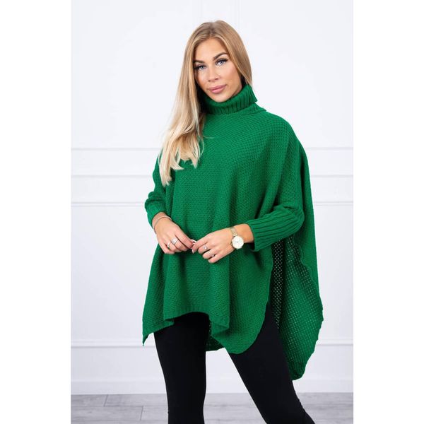Kesi Turtleneck sweater and side slits light green