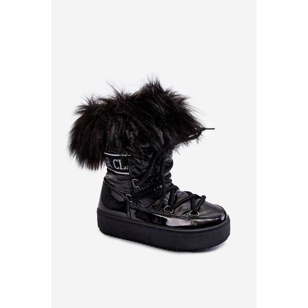 Kesi Warm Lace Up Snow Boots Black Colioris