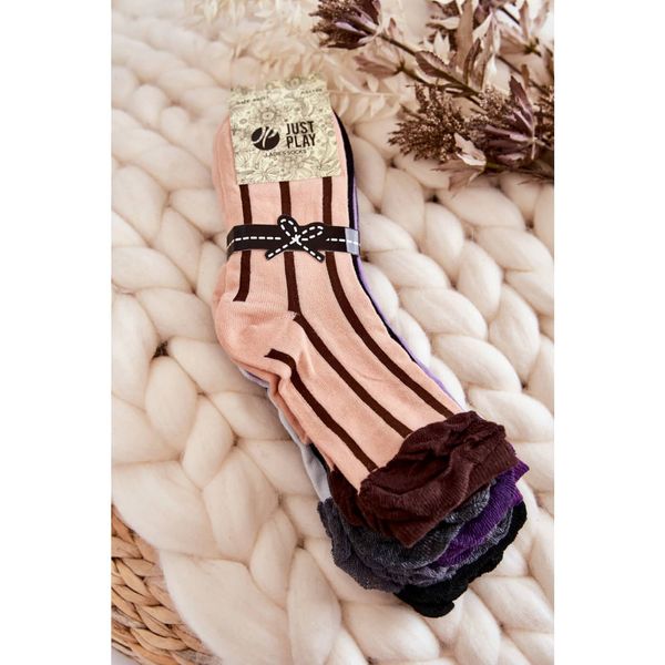 Kesi Women's 5-Pack Cotton Striped Socks Multicolor