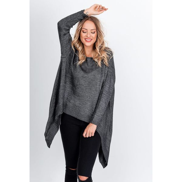 Kesi Women's asymmetric sweater - dark gray,