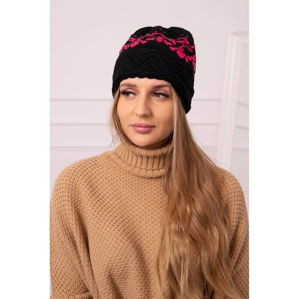 Kesi Women's cap Kira K374 black+pink