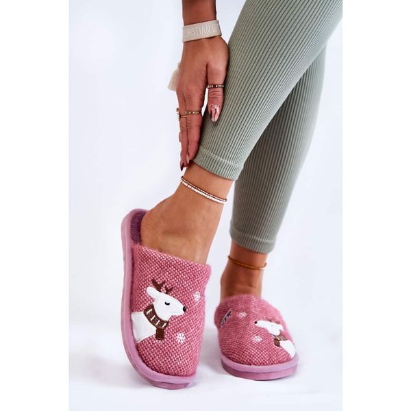 Kesi Women's Christmas Slippers With Reindeer Purple Millio