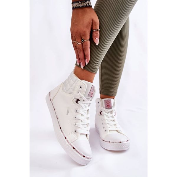 Kesi Women's High Sneakers Cross Jeans KK2R4060C White