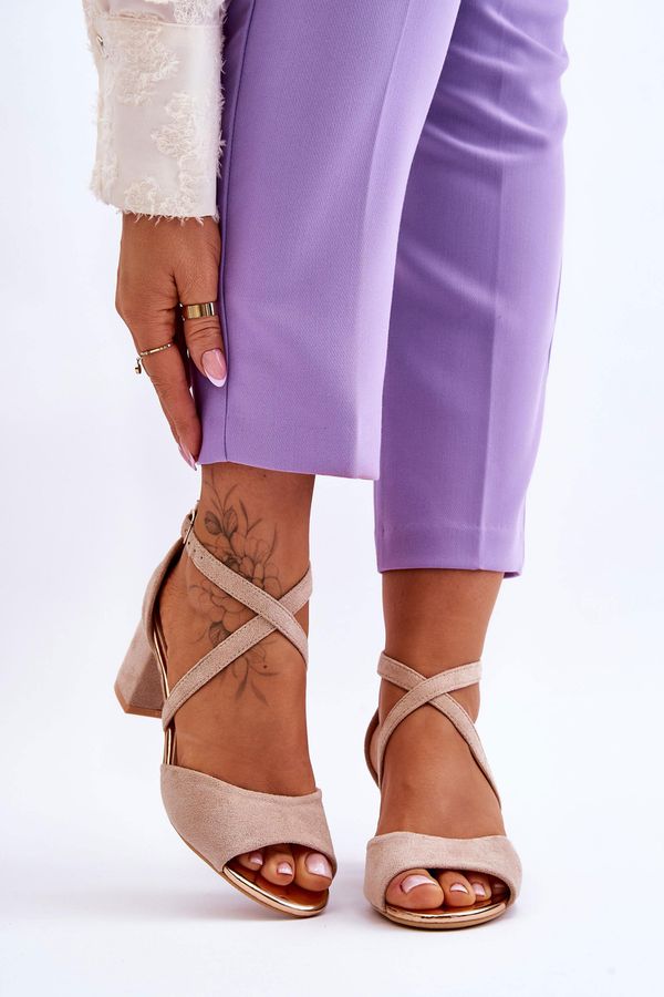 Kesi Women's Low-heeled Sandals Quinn Beige