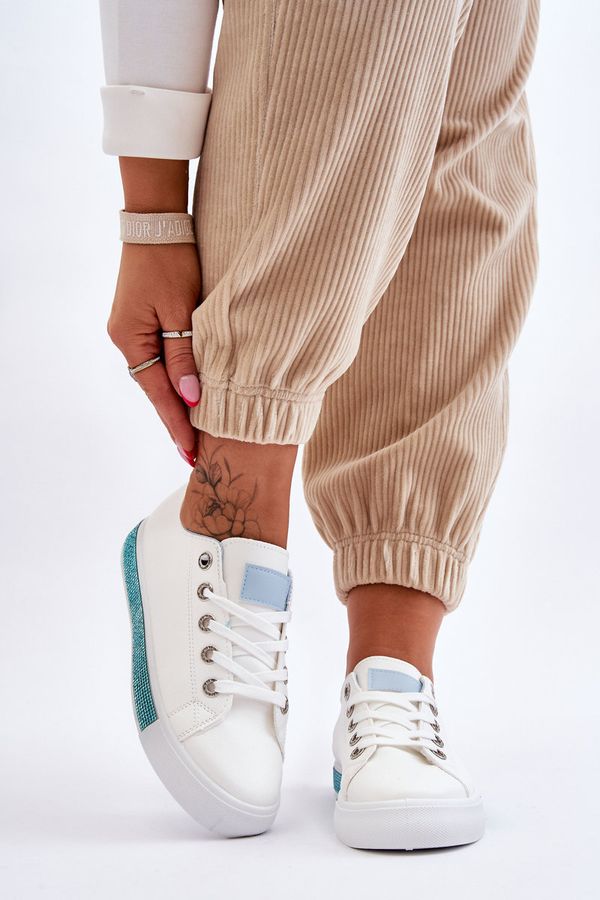 Kesi Women's Low Sneakers White-Blue Demira