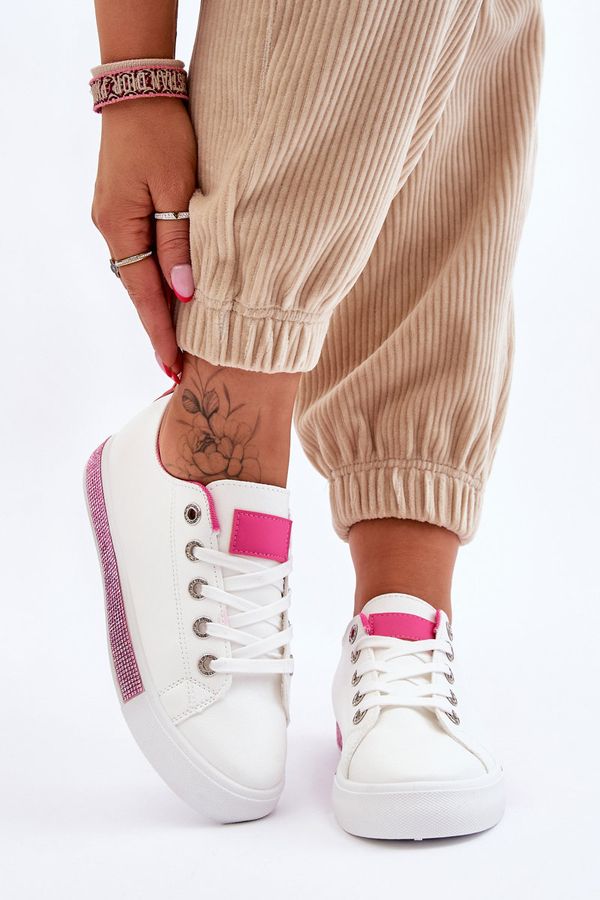 Kesi Women's Low Sneakers White-Pink Demira