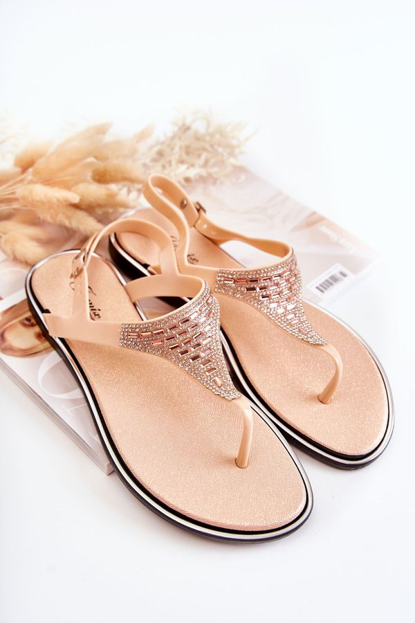 Kesi Women's sandals flip-flops with ornaments pink Atlanta
