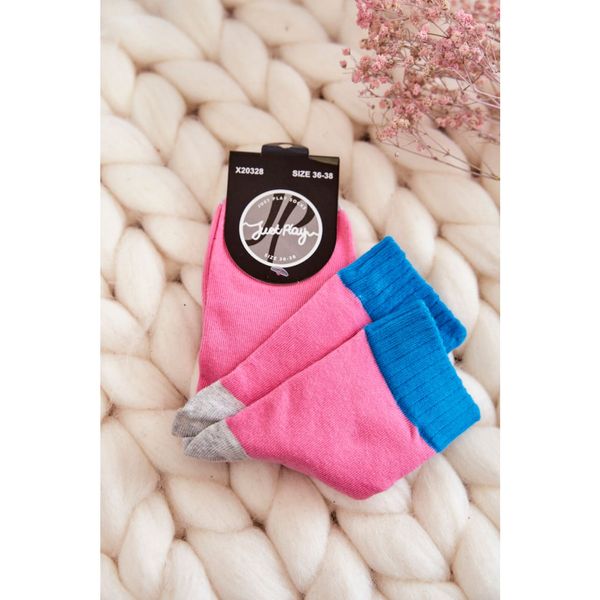 Kesi Women's Smooth Cotton Socks Dark Pink