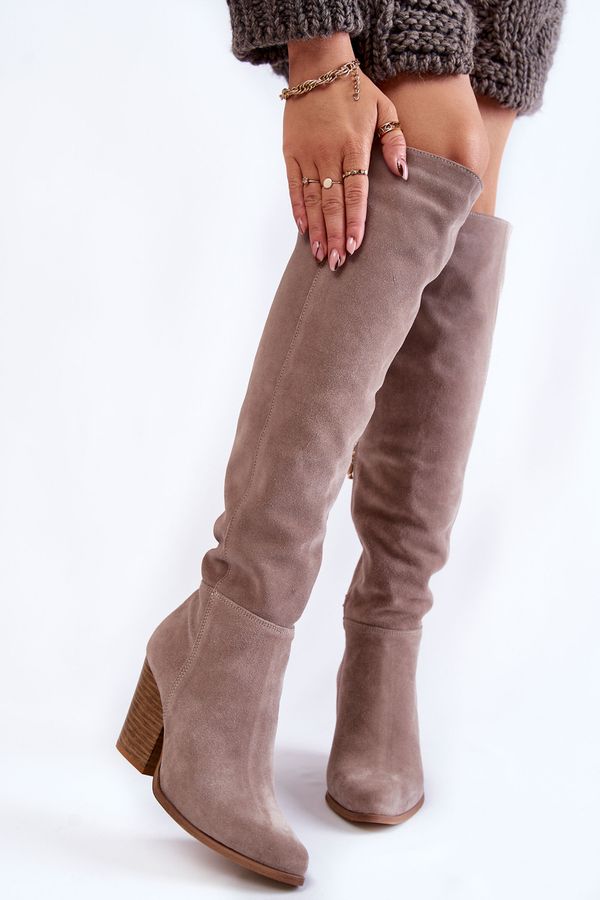 Kesi Women's Suede High Boots Lewski 2833 Grey