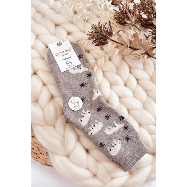 Kesi Women's Wool Socks In Polar Bear Grey