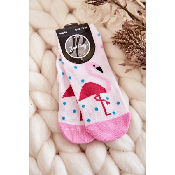 Kesi Youth socks Pattern Flamingo And Dots Pink