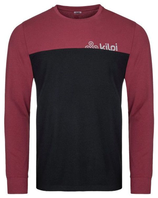 Kilpi Men's cotton long sleeve T-shirt KILPI BASE-M DARK RED