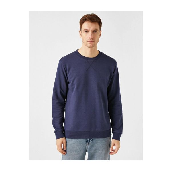 Koton Koton 3wam70095mk Men's Sweatshirt Navy