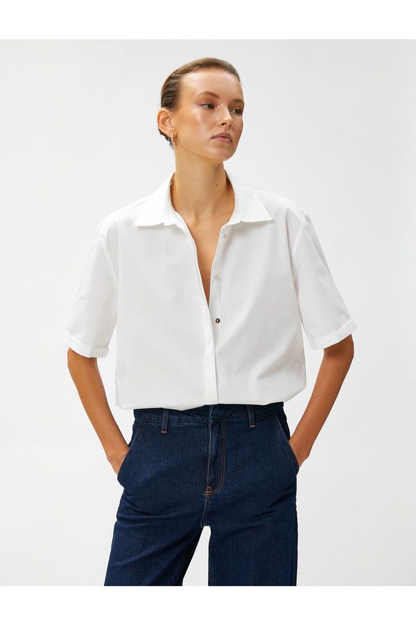 Koton Koton Ayşegül Afacan X - Short Sleeve Cotton Shirt