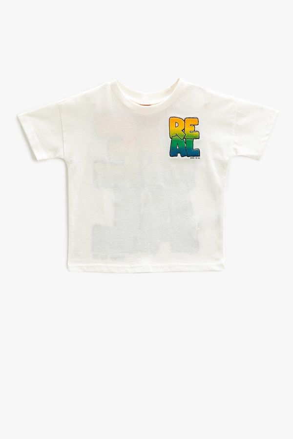 Koton Koton Baby Boy Crew Neck Printed Short Sleeve T-Shirt 3smb10254tk