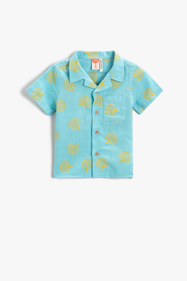 Koton Koton Baby Boy Yellow Patterned Shirt