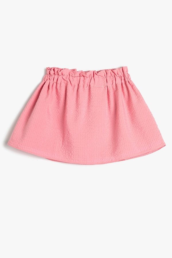 Koton Koton Baby Girl Elastic Waist Lined Skirt 3smg70002aw