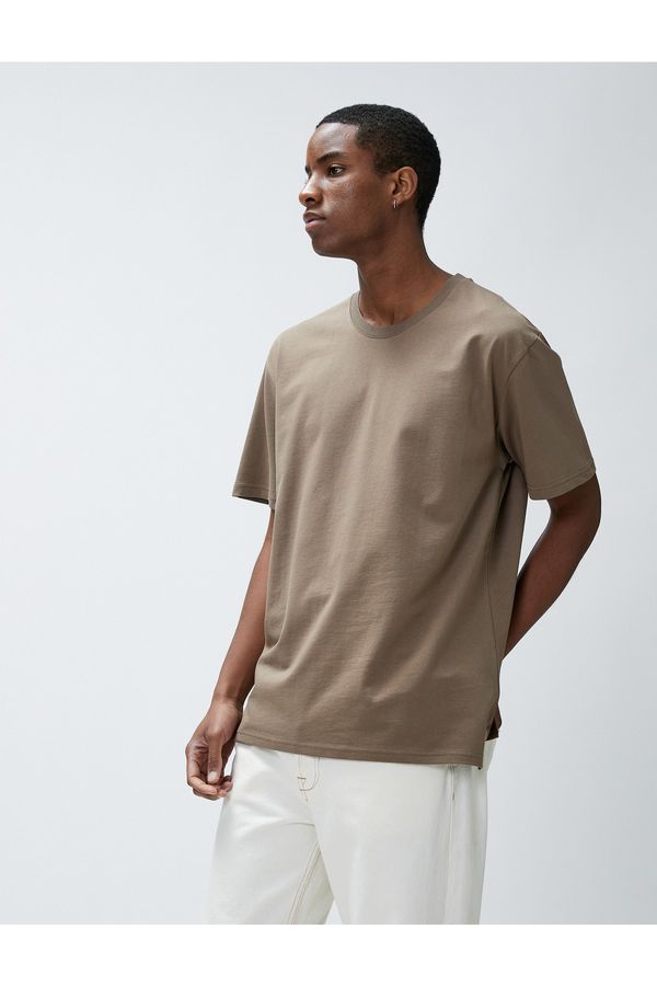 Koton Koton Basic Oversize T-Shirt Crew Neck Short Sleeve Cotton