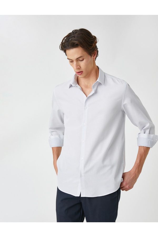 Koton Koton Basic Shirt Classic Cuff Collar Long Sleeve