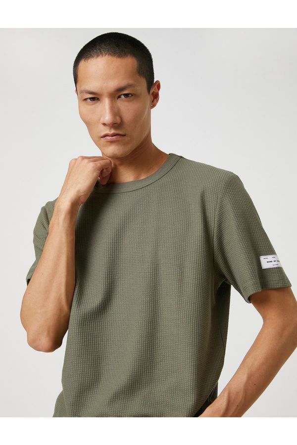 Koton Koton Basic Textured T-Shirt Crew Neck Short Sleeve