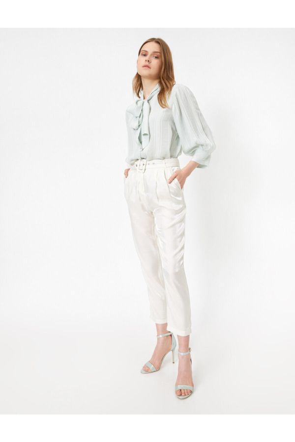 Koton Koton Belted Pocket Detailed Trousers