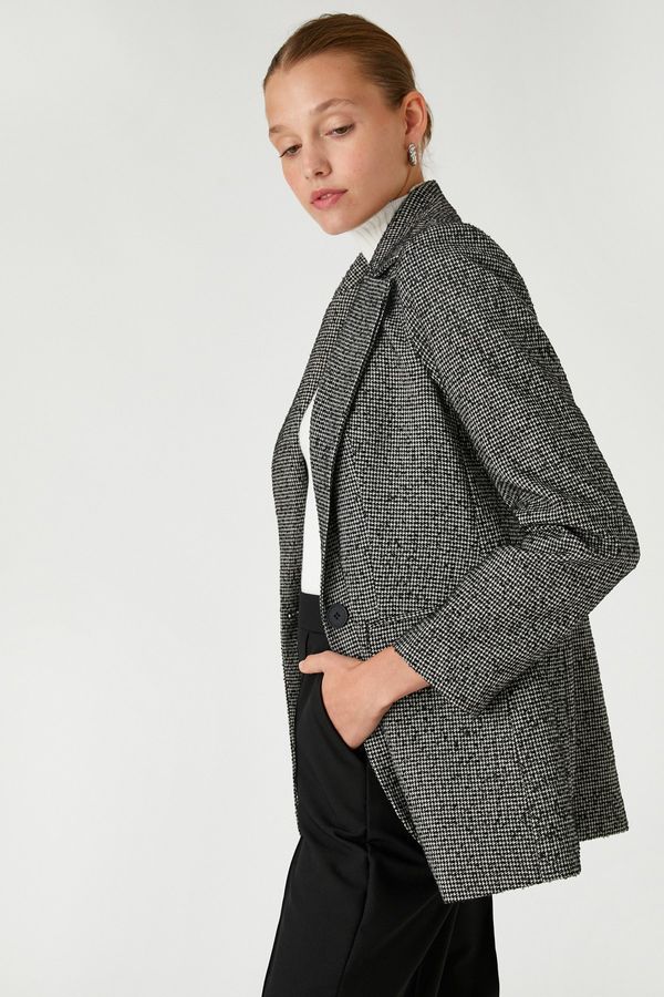 Koton Koton Blazer - Gray - Relaxed fit