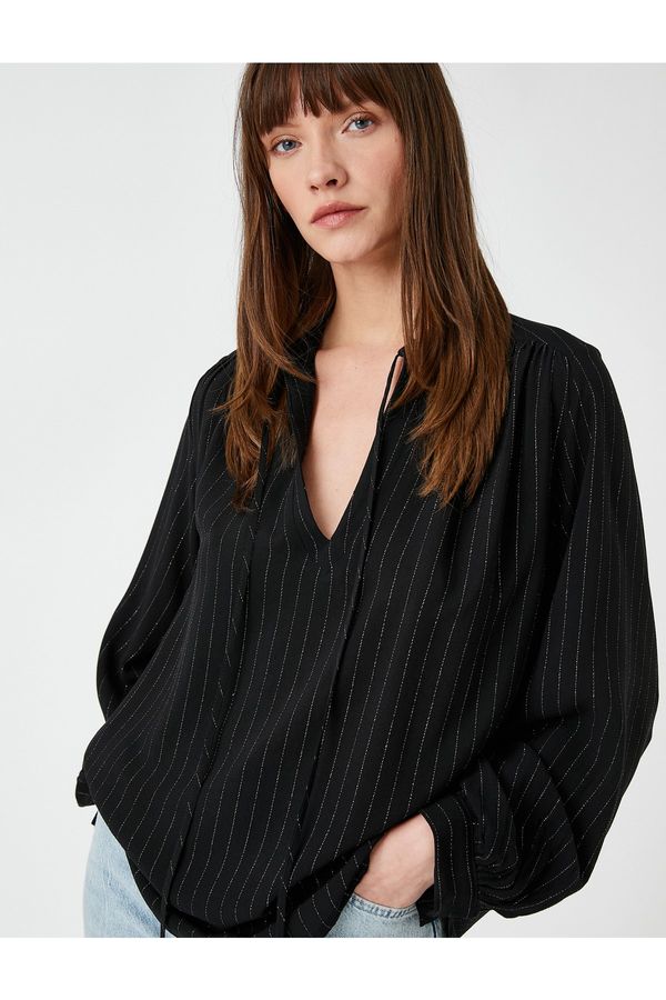 Koton Koton Blouse - Black - Oversize