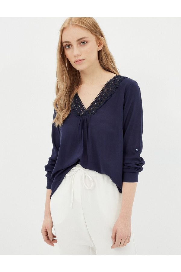 Koton Koton Blouse - Navy blue - Regular fit