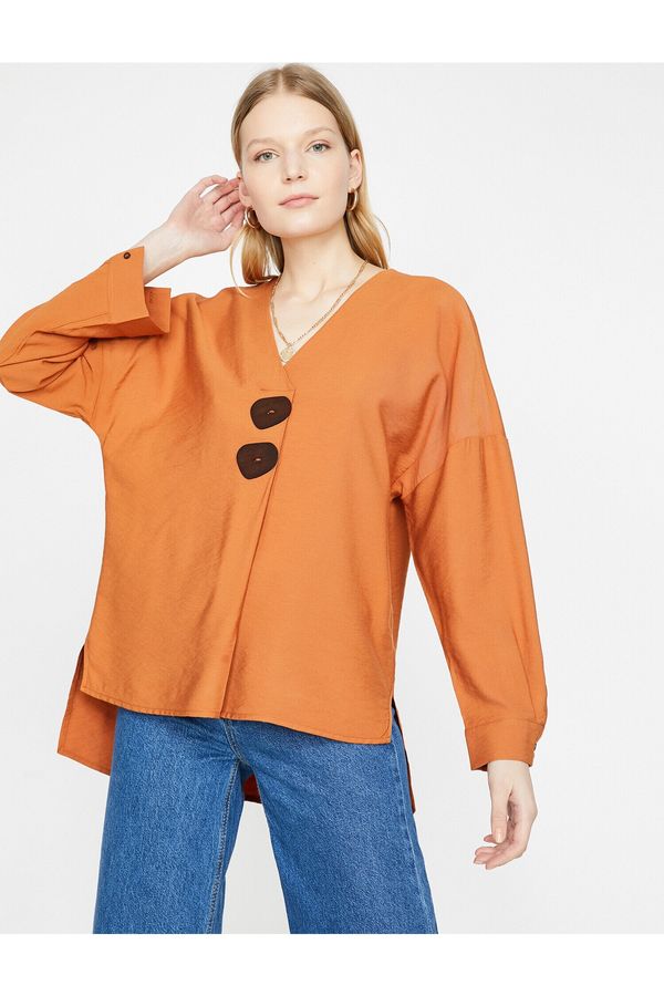 Koton Koton Blouse - Orange - Oversize