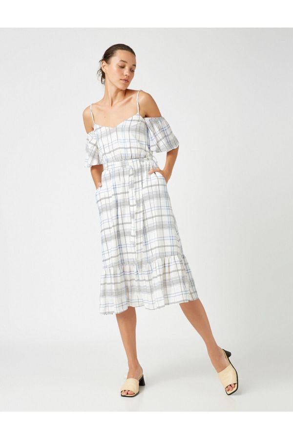 Koton Koton Both Dress - Blue - Ruffle