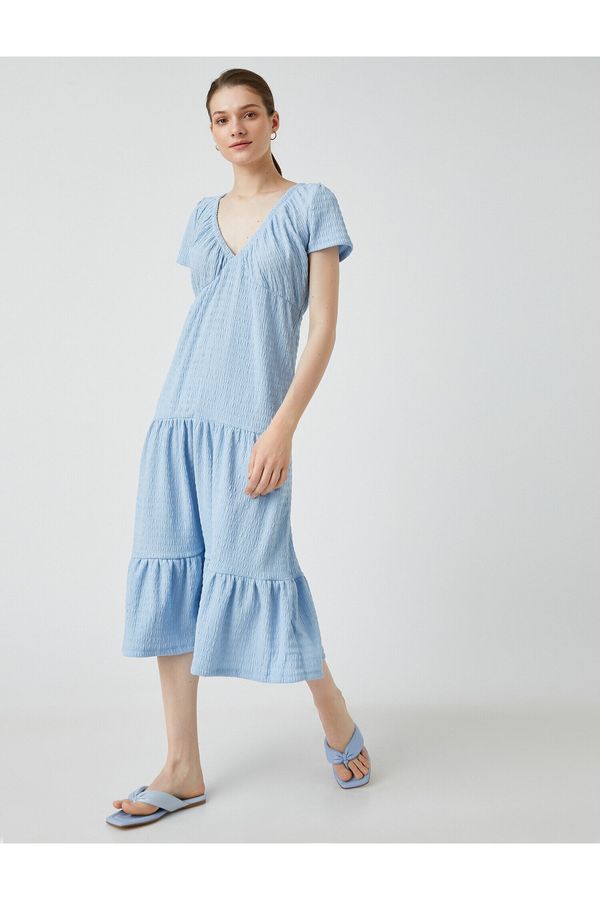 Koton Koton Both Dress - Blue - Ruffle