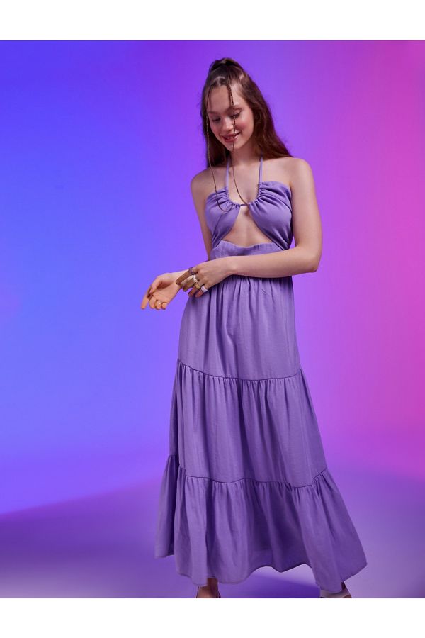 Koton Koton Both Dress - Purple - Ruffle