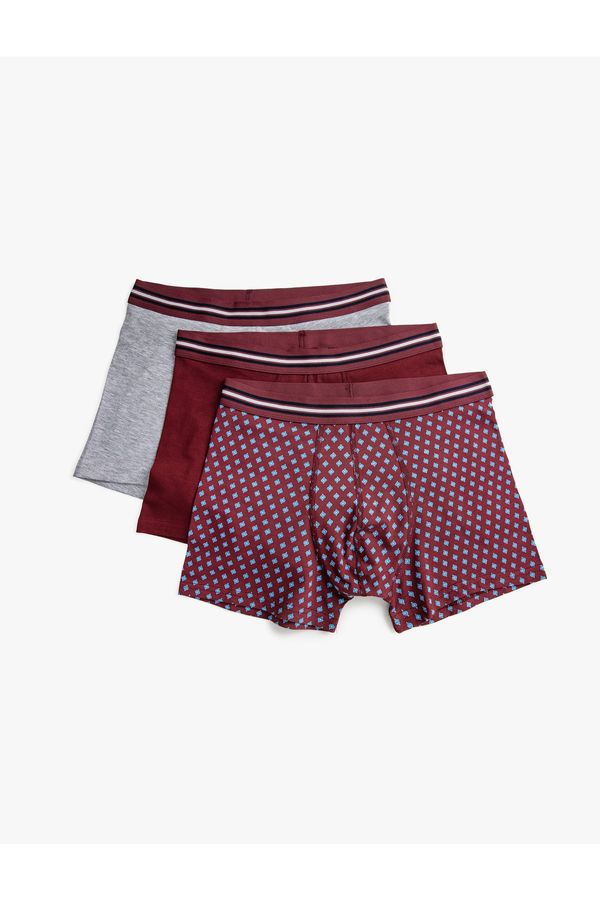 Koton Koton Boxer Shorts - Burgundy - pack 3