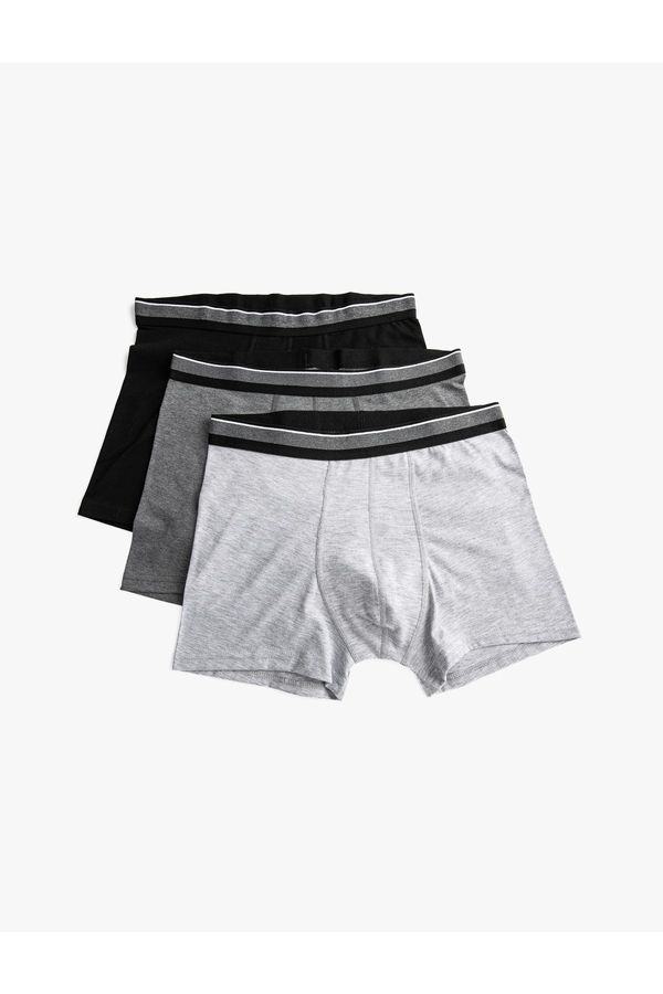 Koton Koton Boxer Shorts - Gray - 3 pack